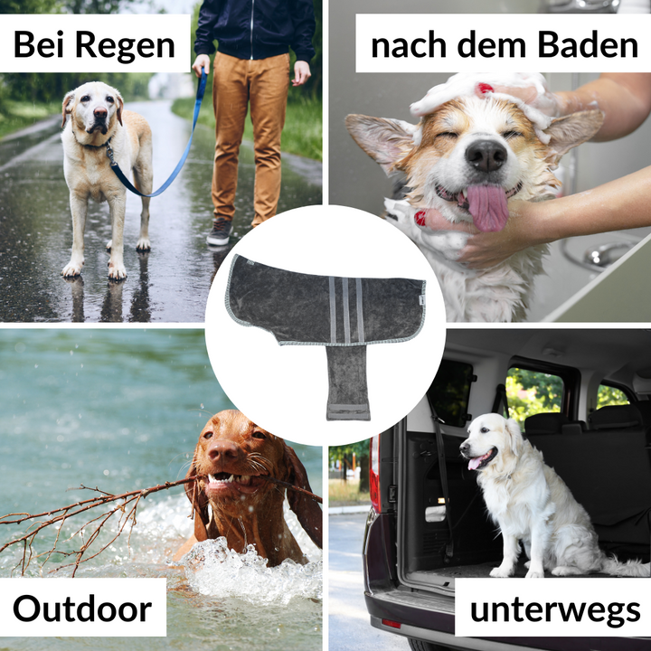 hunde bademantel